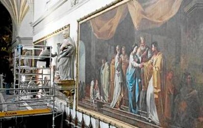 'Los desposorios', la obra en peor estado de Goya en Aula Dei, está ya restaurada. Heraldo de Aragón