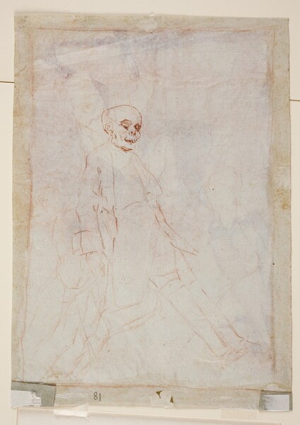 Man with skull