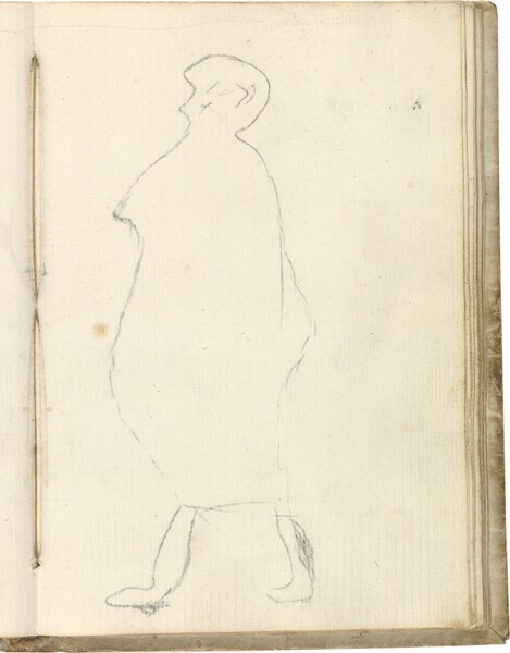 Contorno de figura de perfil (atribuido a Javier Goya)