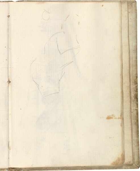 Silueta de figura parcial de perfil (atribuida a Javier Goya)