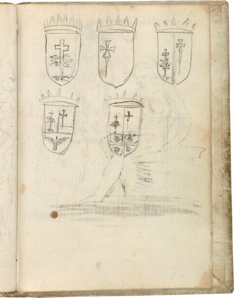 Cinco variantes del escudo de armas de Aragón