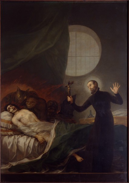 Saint Francis Borgia Assisting a Dying Man (San Francisco de Borja asistiendo a un moribundo)