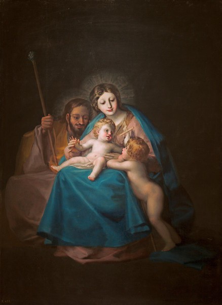 Sagrada familia con San Juan Bautista niño
