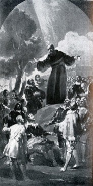 Predicación de San Bernardino de Siena (boceto 1)