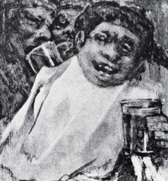 Three Men Drinking (Tres hombres bebiendo)