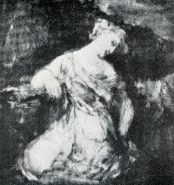 Woman Kneeling in the Dark (Mujer arrodillada en la oscuridad)