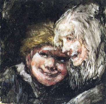 Heads of a Boy and an Old Woman (Cabezas de niño y vieja)