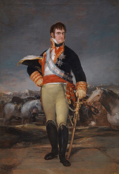 Fernando VII en un campamento