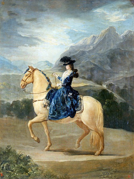 María Teresa de Vallabriga a caballo