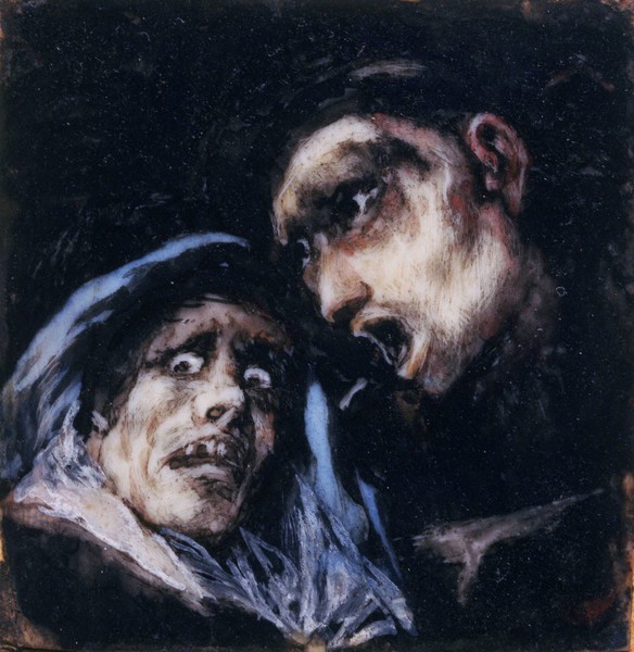 Monk Talking to an Old Woman (Fraile hablando con una vieja)