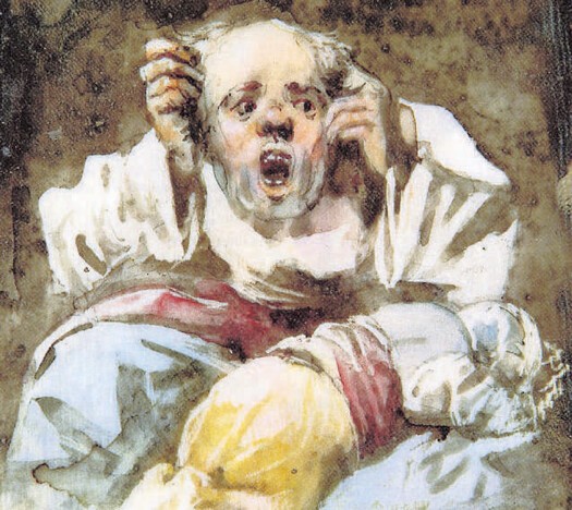 Man in Despair before a Dead Child (Hombre desesperado ante un niño muerto)