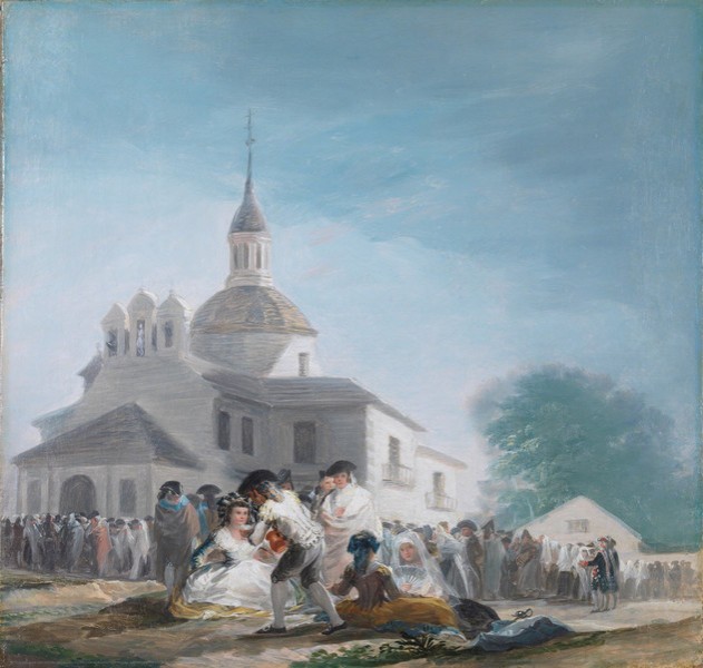 La ermita de San Isidro el día de la fiesta (boceto)