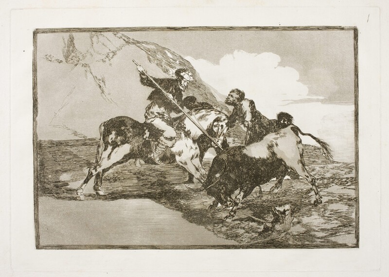 How the ancient Spaniards hunted bulls on horseback in the countryside