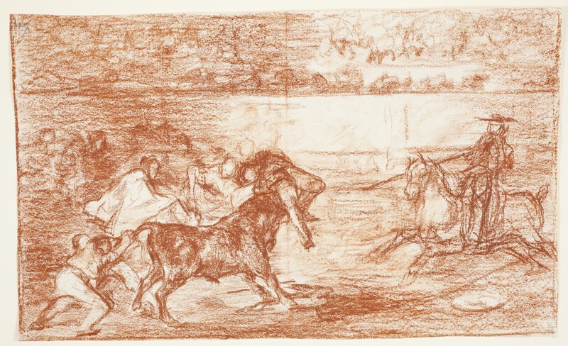 The death of Pepe Illo (Bullfighting F) (preparatory drawing)