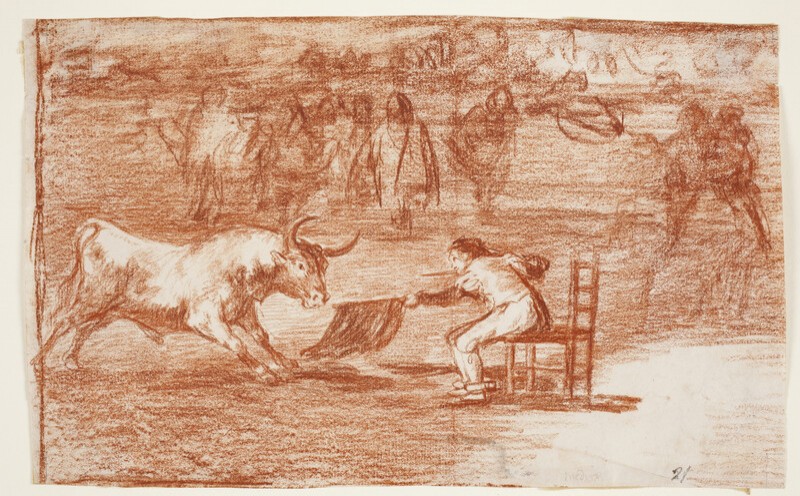 Temeridad de Martincho (Tauromaquia H) (dibujo preparatorio)