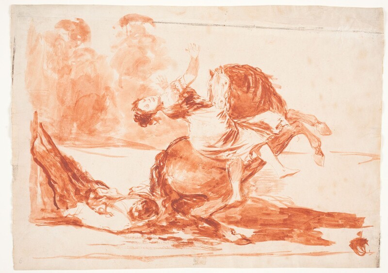 El caballo raptor (dibujo preparatorio)