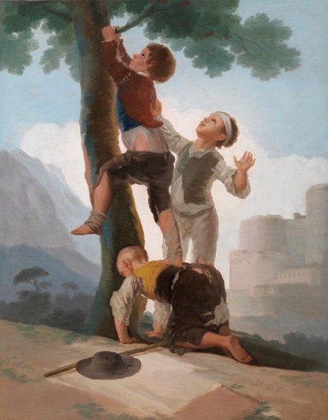 Boys Climbing a Tree (Muchachos trepando a un árbol)