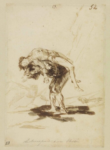 Un hombre llevando a un muerto (F.52)