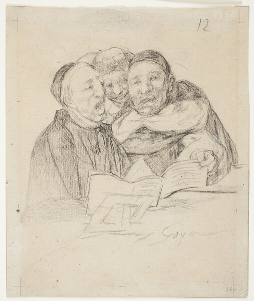 Un clérigo y dos dominicos cantando (H.12)