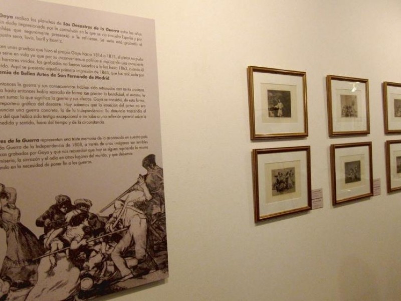 La sala Ibercaja de Logroño expone la primera edición de los 80 'Desastres de la guerra' de Goya.